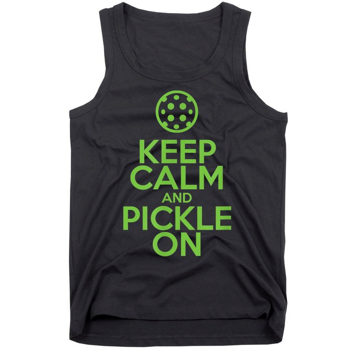 Keep Calm And Pickle On Pickleball TShirt With Pickle Ball Tank Top