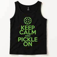 Keep Calm And Pickle On Pickleball TShirt With Pickle Ball Tank Top