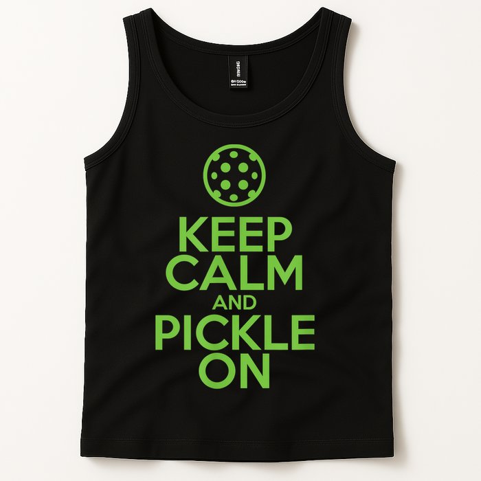 Keep Calm And Pickle On Pickleball TShirt With Pickle Ball Tank Top