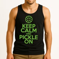 Keep Calm And Pickle On Pickleball TShirt With Pickle Ball Tank Top