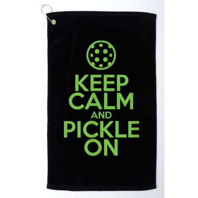 Keep Calm And Pickle On Pickleball TShirt With Pickle Ball Golf Towel