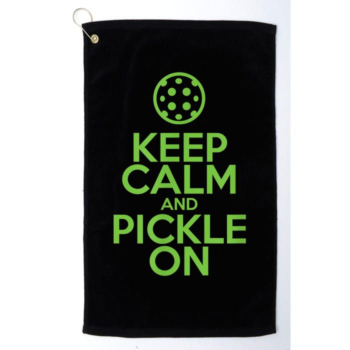Keep Calm And Pickle On Pickleball TShirt With Pickle Ball Golf Towel