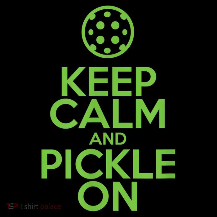 Keep Calm And Pickle On Pickleball TShirt With Pickle Ball Women's V-Neck T-Shirt