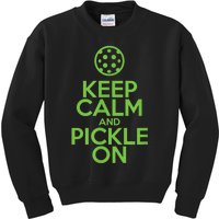 Keep Calm And Pickle On Pickleball TShirt With Pickle Ball Kids Sweatshirt