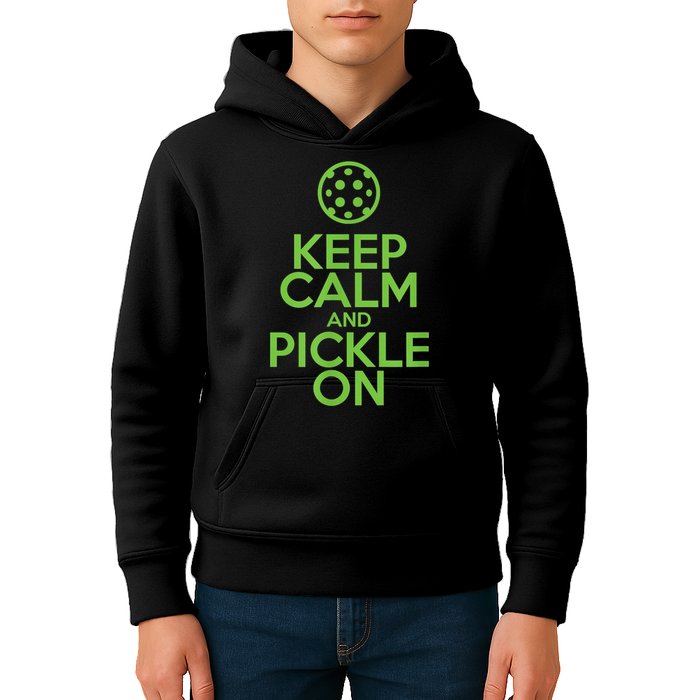 Keep Calm And Pickle On Pickleball TShirt With Pickle Ball Kids Hoodie