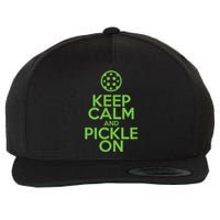 Keep Calm And Pickle On Pickleball TShirt With Pickle Ball Wool Snapback Cap