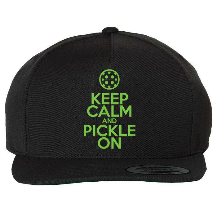 Keep Calm And Pickle On Pickleball TShirt With Pickle Ball Wool Snapback Cap