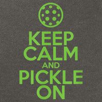 Keep Calm And Pickle On Pickleball TShirt With Pickle Ball Cotton Canvas Backpack