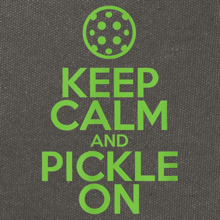 Keep Calm And Pickle On Pickleball TShirt With Pickle Ball Cotton Canvas Backpack