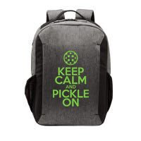 Keep Calm And Pickle On Pickleball TShirt With Pickle Ball Vector Backpack