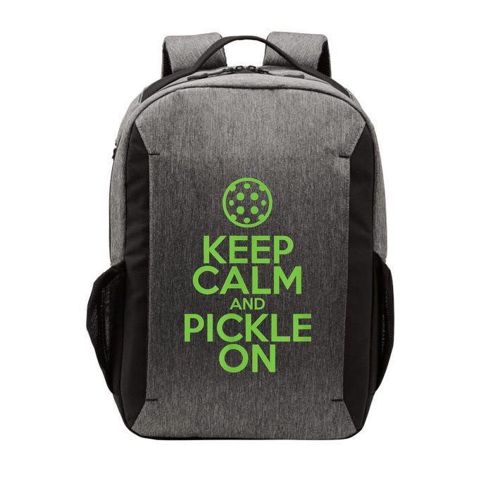 Keep Calm And Pickle On Pickleball TShirt With Pickle Ball Vector Backpack