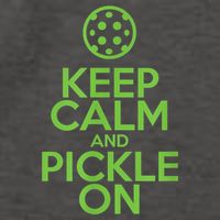 Keep Calm And Pickle On Pickleball TShirt With Pickle Ball Vector Backpack