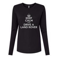 Keep Calm And Drive A Land Rover Funny Womens Cotton Relaxed Long Sleeve T-Shirt