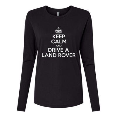 Keep Calm And Drive A Land Rover Funny Womens Cotton Relaxed Long Sleeve T-Shirt