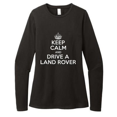 Keep Calm And Drive A Land Rover Funny Womens CVC Long Sleeve Shirt