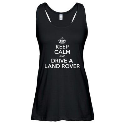 Keep Calm And Drive A Land Rover Funny Ladies Essential Flowy Tank