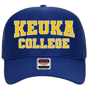 Keuka College Apparel Sports Fan High Crown Mesh Back Trucker Hat