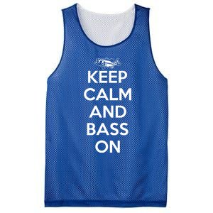 Keep Calm And Bass On Bass Fishing Gift Mesh Reversible Basketball Jersey Tank