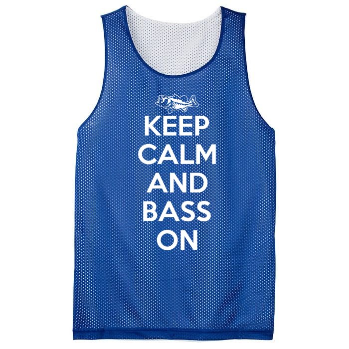 Keep Calm And Bass On Bass Fishing Gift Mesh Reversible Basketball Jersey Tank