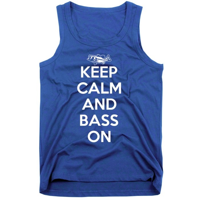 Keep Calm And Bass On Bass Fishing Gift Tank Top