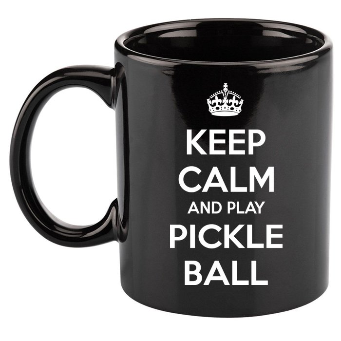 KEEP CALM AND PLAY PICKLEBALL 11oz C Handle Ceramic Mug
