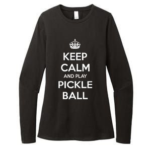 KEEP CALM AND PLAY PICKLEBALL Womens CVC Long Sleeve Shirt