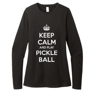 KEEP CALM AND PLAY PICKLEBALL Womens CVC Long Sleeve Shirt