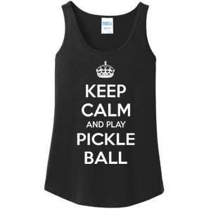 KEEP CALM AND PLAY PICKLEBALL Ladies Essential Tank