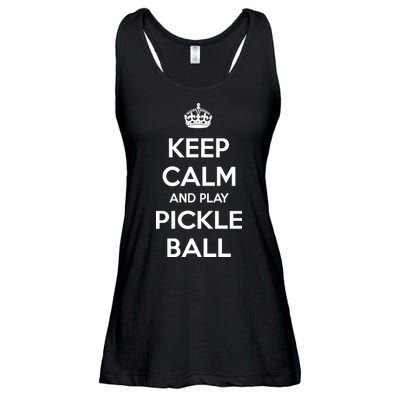 KEEP CALM AND PLAY PICKLEBALL Ladies Essential Flowy Tank