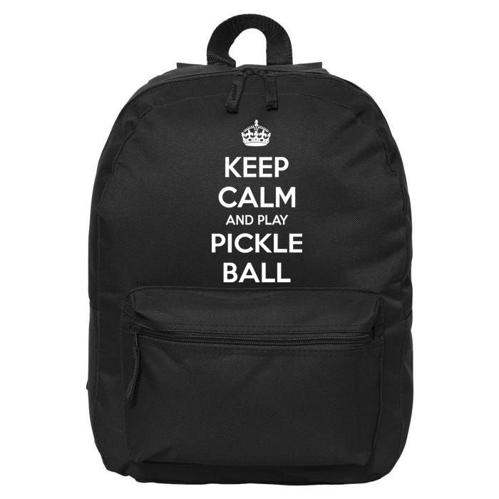 KEEP CALM AND PLAY PICKLEBALL 16 in Basic Backpack