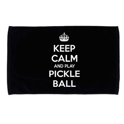 KEEP CALM AND PLAY PICKLEBALL Microfiber Hand Towel