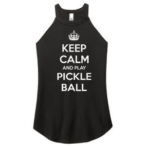 KEEP CALM AND PLAY PICKLEBALL Women's Perfect Tri Rocker Tank