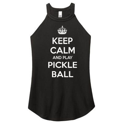 KEEP CALM AND PLAY PICKLEBALL Women's Perfect Tri Rocker Tank