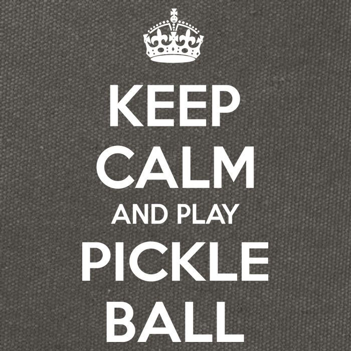 KEEP CALM AND PLAY PICKLEBALL Cotton Canvas Backpack
