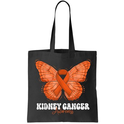 Kidney Cancer Awareness Month Orange Ribbon Butterfly Bag