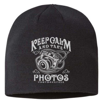 Keep Calm And Take Photos Sustainable Beanie