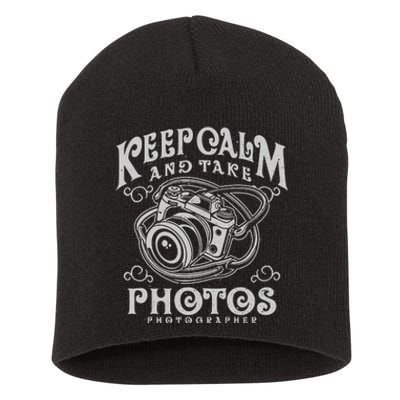 Keep Calm And Take Photos Short Acrylic Beanie