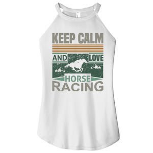 Keep Calm And Love Horse Racing Women's Perfect Tri Rocker Tank