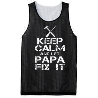 Keep Calm And Let Papa Fix It Mesh Reversible Basketball Jersey Tank