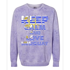 Keep Calm And Love Uruguay Colorblast Crewneck Sweatshirt