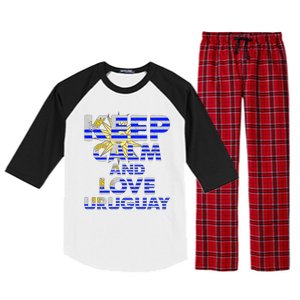 Keep Calm And Love Uruguay Raglan Sleeve Pajama Set