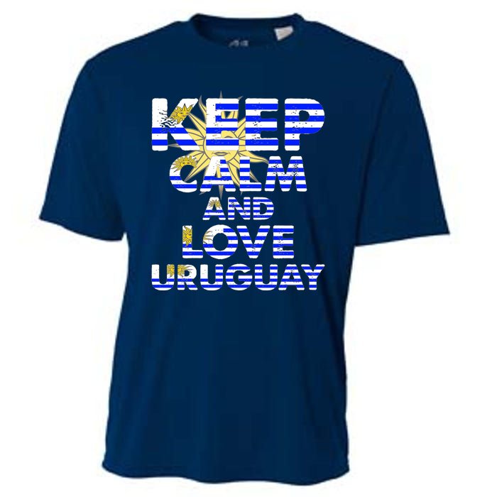 Keep Calm And Love Uruguay Cooling Performance Crew T-Shirt