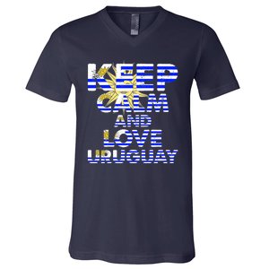 Keep Calm And Love Uruguay V-Neck T-Shirt