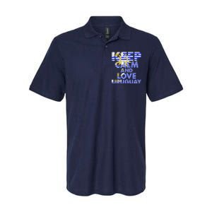 Keep Calm And Love Uruguay Softstyle Adult Sport Polo