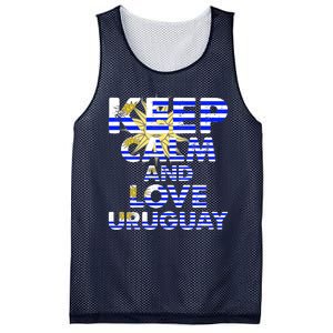 Keep Calm And Love Uruguay Mesh Reversible Basketball Jersey Tank