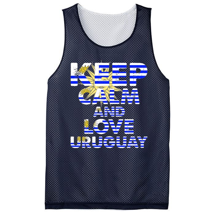 Keep Calm And Love Uruguay Mesh Reversible Basketball Jersey Tank