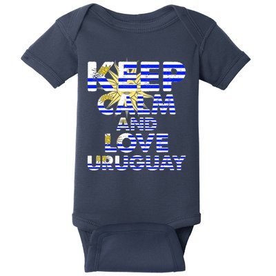 Keep Calm And Love Uruguay Baby Bodysuit