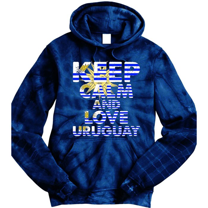 Keep Calm And Love Uruguay Tie Dye Hoodie