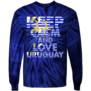 Keep Calm And Love Uruguay Tie-Dye Long Sleeve Shirt