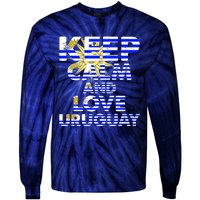 Keep Calm And Love Uruguay Tie-Dye Long Sleeve Shirt